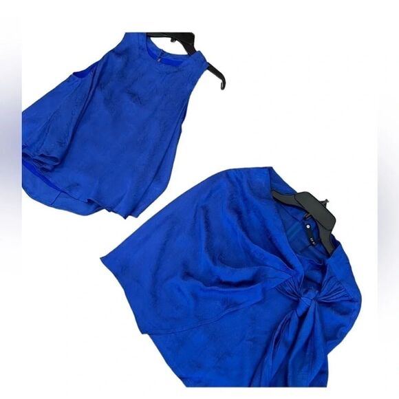 Revolve Krisa Set extra small top and skirt blue nwt set matching Anthropologie - Picture 2 of 10